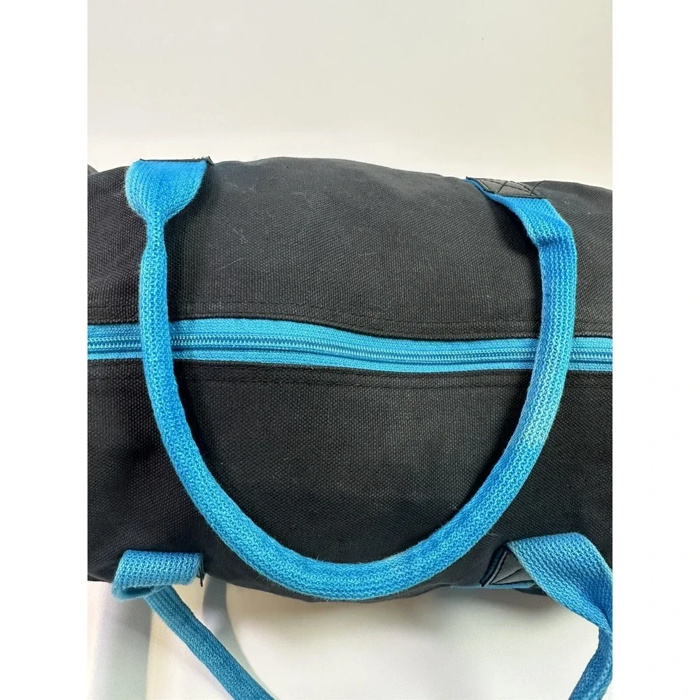 RARE‎ Y2K Reebok Black Cotton Denim Gym Duffle 90s Teal Blue READ DESCRIPTION